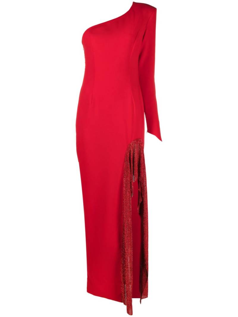 JEAN-LOUIS SABAJI one-shoulder side-slit maxi dress - Red von JEAN-LOUIS SABAJI