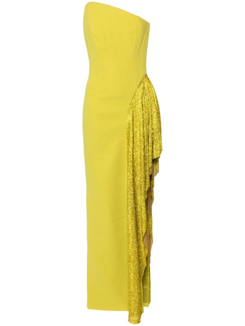 JEAN-LOUIS SABAJI crystal-embellished gown - Yellow von JEAN-LOUIS SABAJI