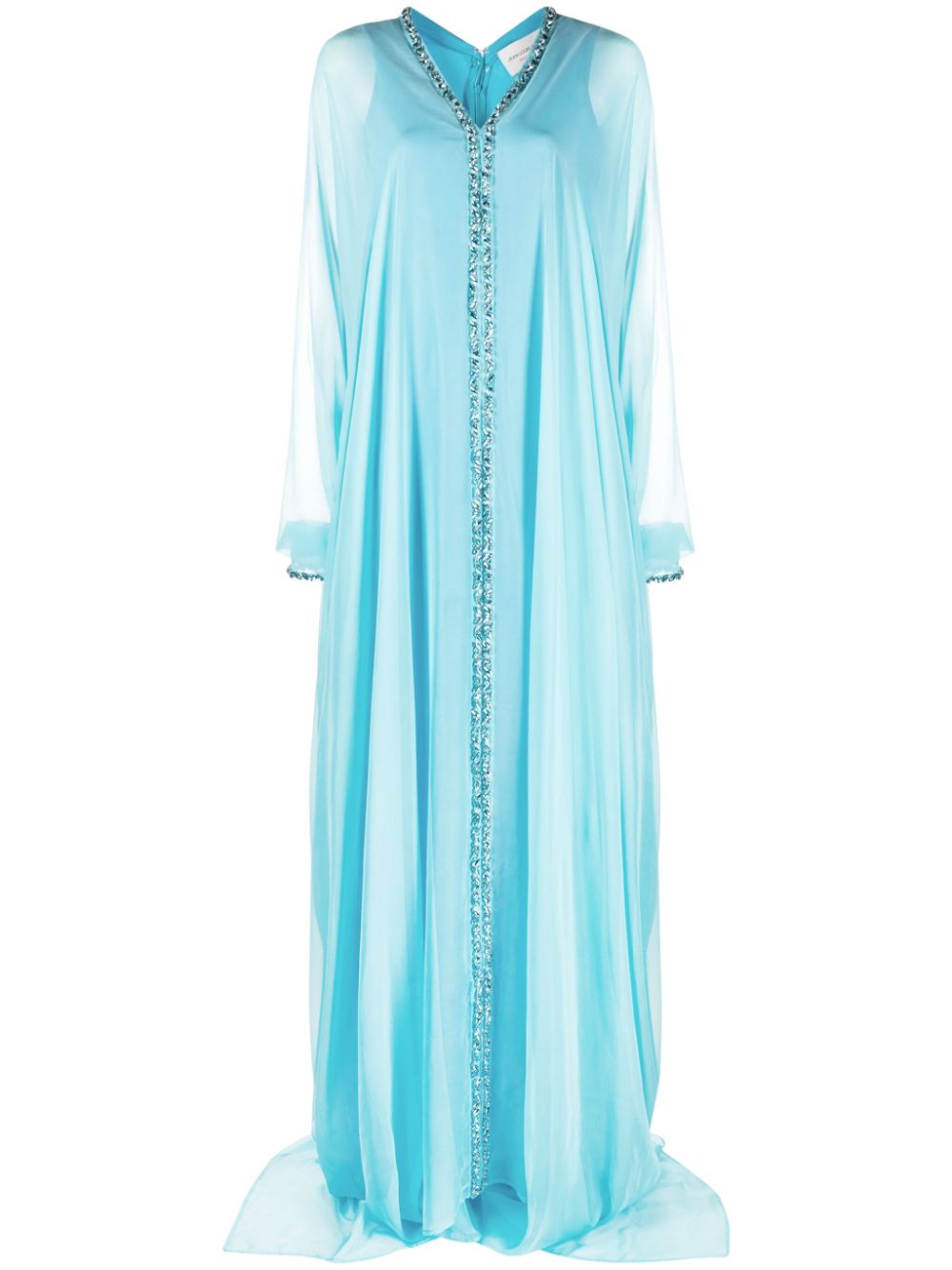 JEAN-LOUIS SABAJI crystal-embellished tulle kaftan dress - Blue von JEAN-LOUIS SABAJI