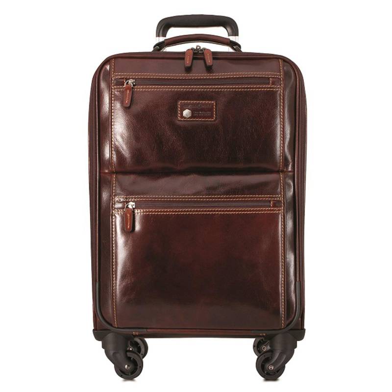 Leder-cabin-trolley Unisex Braun 46cm von JEKYLL & HYDE