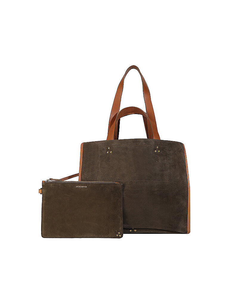 JEROME DREYFUSS Ledertasche - Shopper LEON M olive von JEROME DREYFUSS