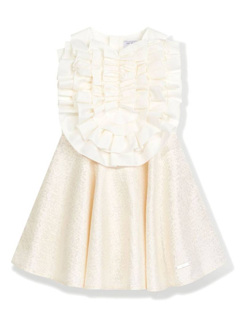 JESSIE AND JAMES En L’Air ruffled bib dress - Neutrals von JESSIE AND JAMES