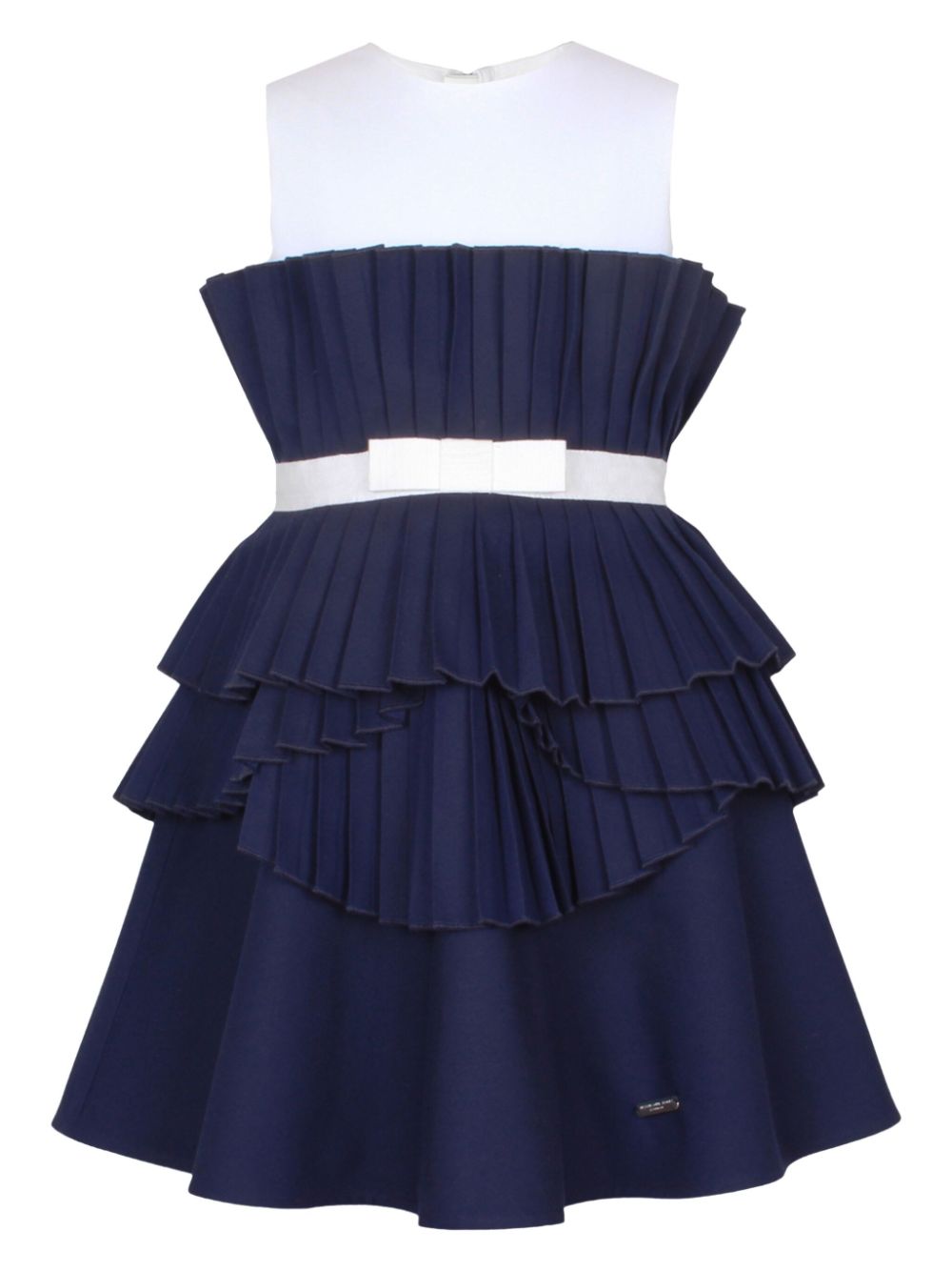 JESSIE AND JAMES cotton blend pleated dress - Blue von JESSIE AND JAMES