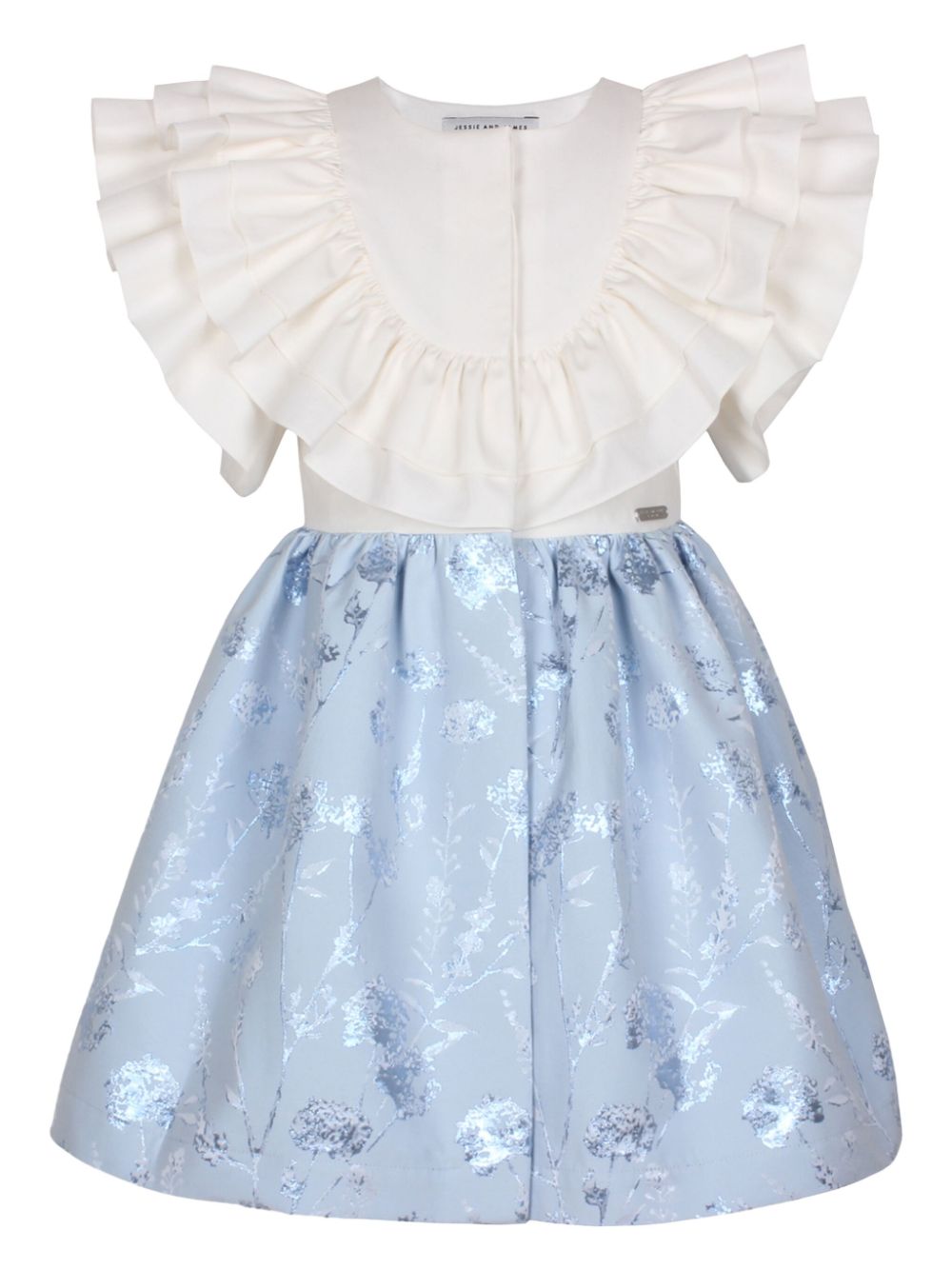 JESSIE AND JAMES panelled ruffled dress - Blue von JESSIE AND JAMES