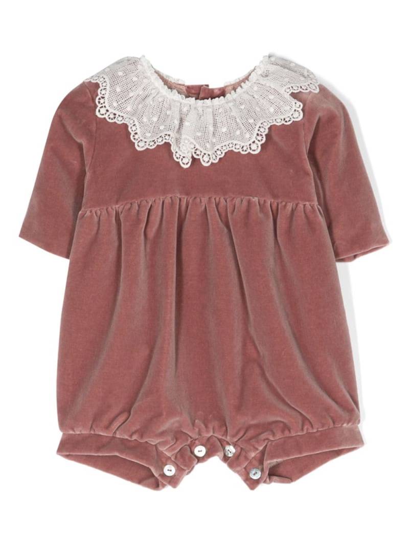 JESURUM BABY Piccolo Cà Foscari velvet romper - Pink von JESURUM BABY