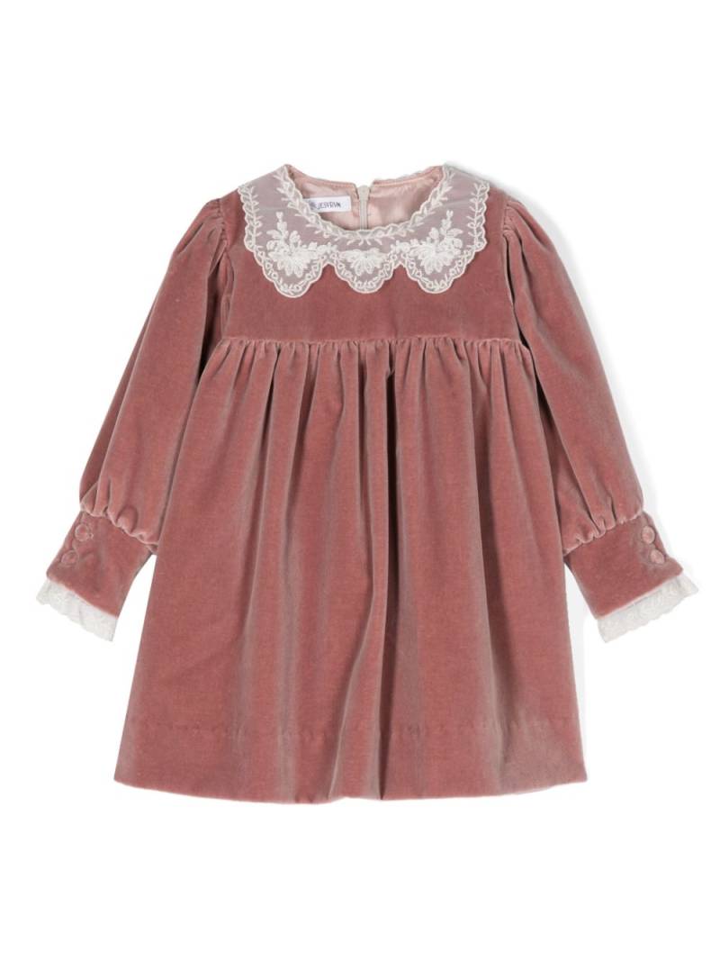 JESURUM BABY lace-detail velvet dress - Pink von JESURUM BABY