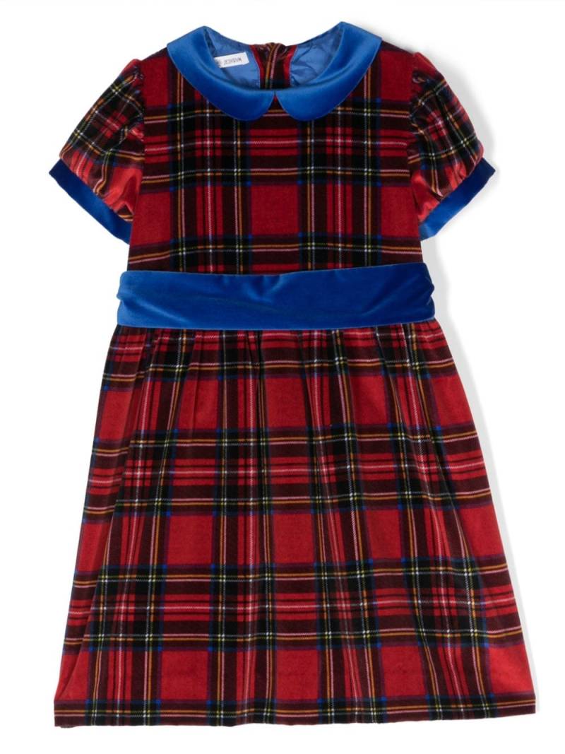 JESURUM BABY plaid-check velvet flared dress von JESURUM BABY