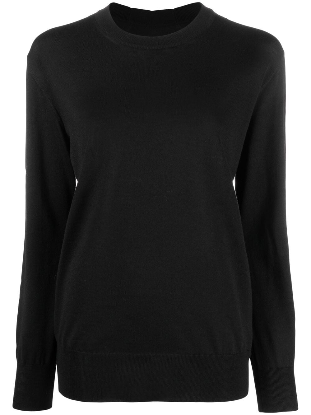 Jil Sander crew neck pullover sweater - Black von Jil Sander