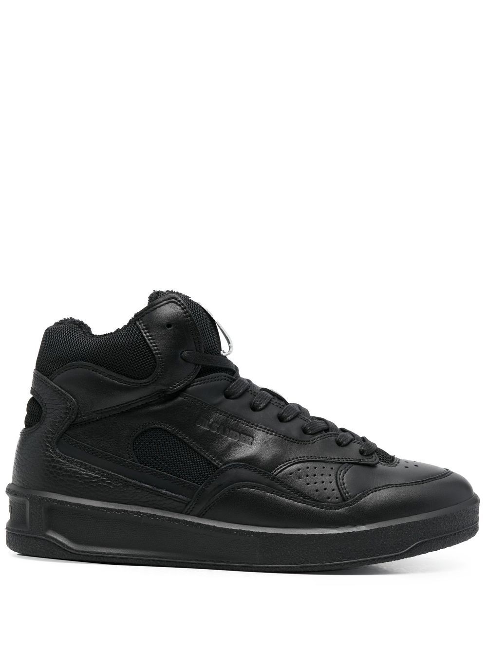 Jil Sander logo-embossed high-top sneakers - Black von Jil Sander