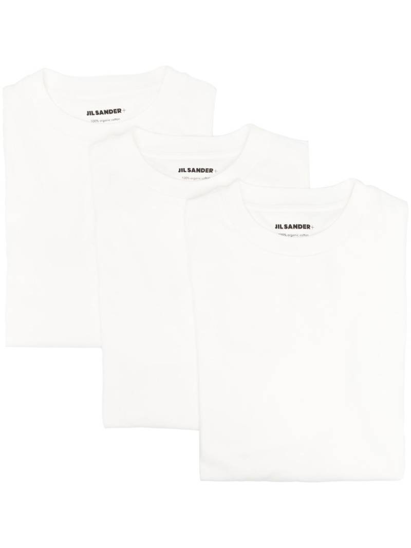 Jil Sander logo-patch crew-neck T-shirt - White von Jil Sander