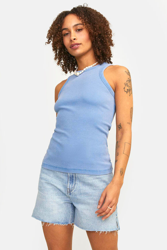 JJXX Geripptes Top | Silver Lake Blue | Damen  | L von JJXX