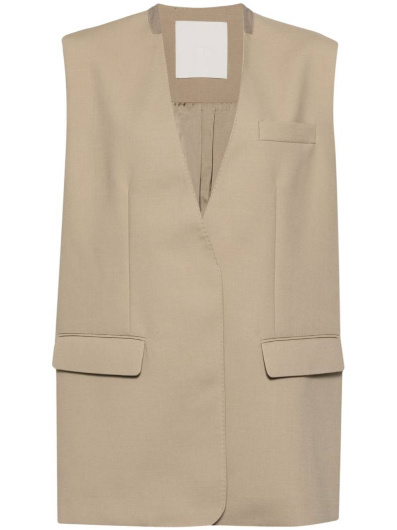 JNBY V-neck blazer gilet - Neutrals von JNBY