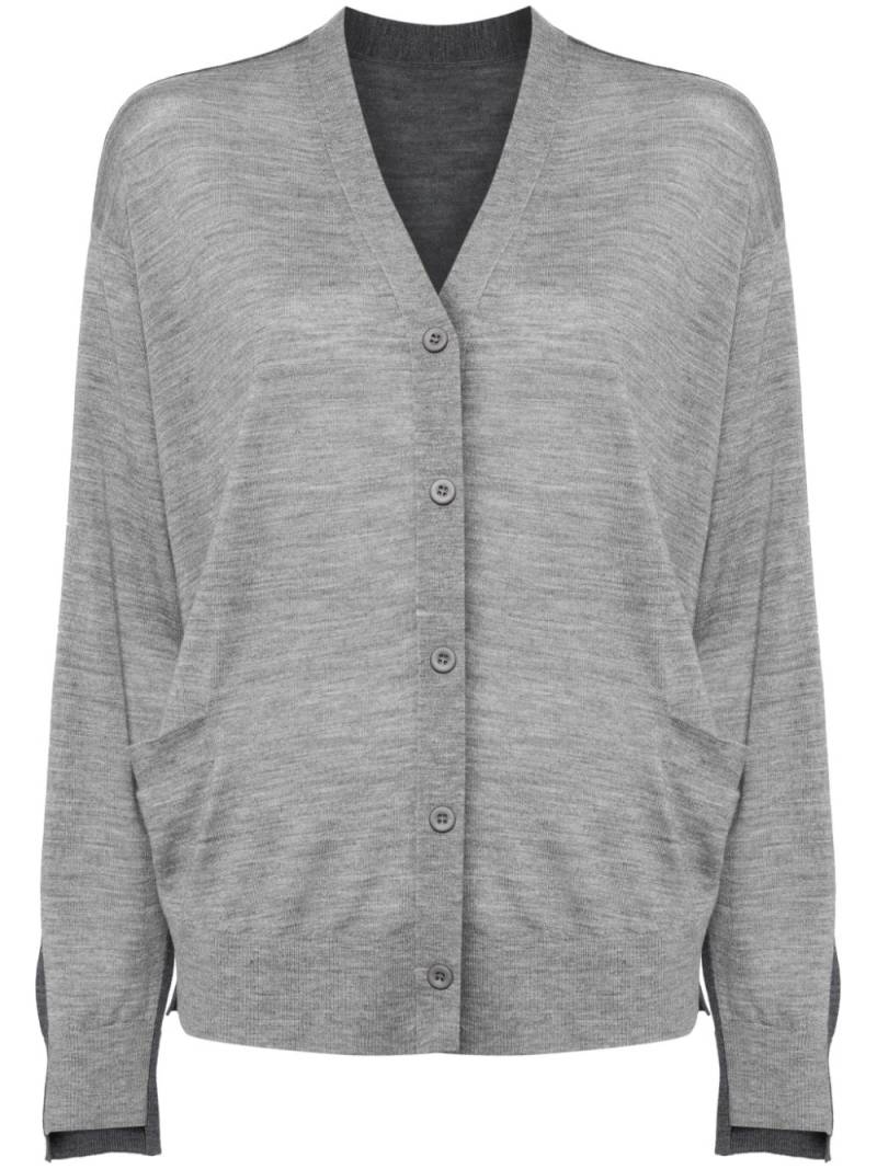 JNBY V-neck contrasting cardigan - Grey von JNBY