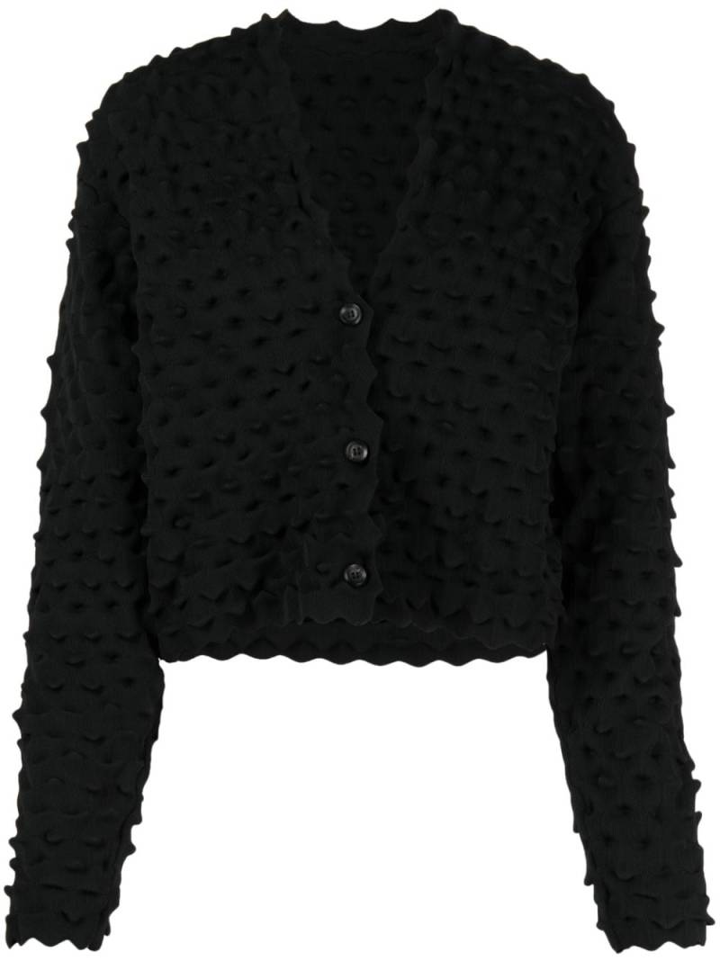 JNBY V-neck cropped cardigan - Black von JNBY