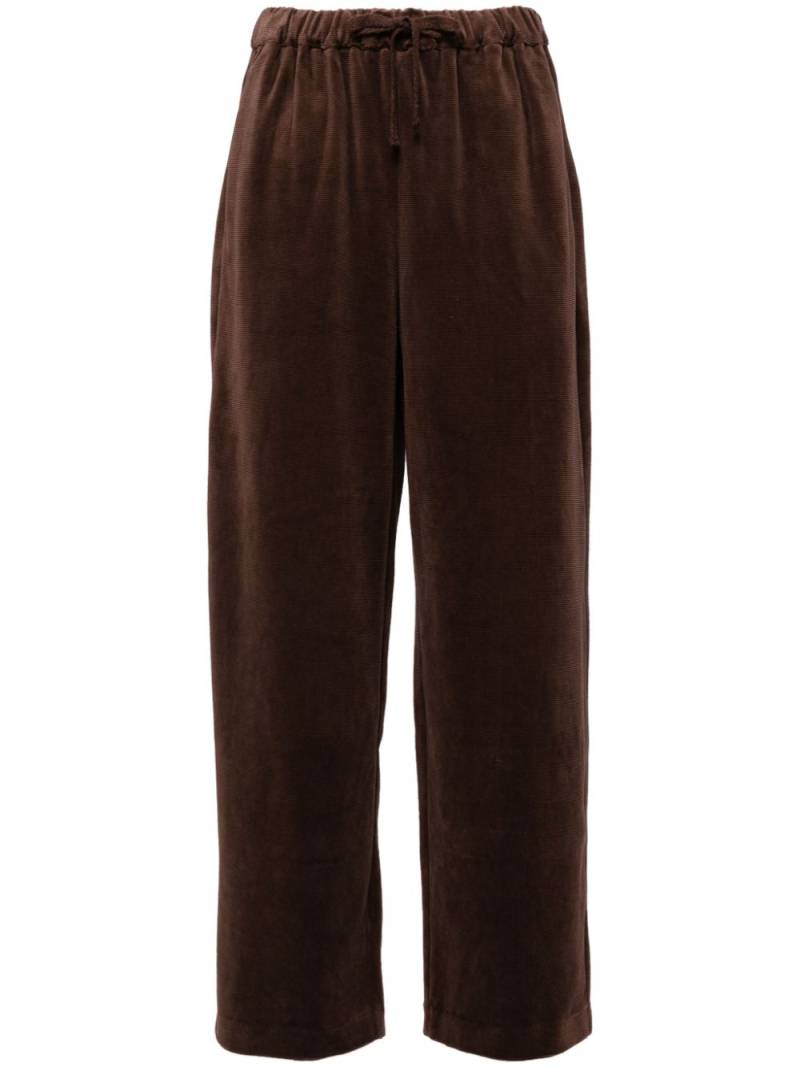 JNBY Waffle loose casual trousers - Brown von JNBY