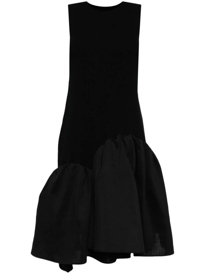 JNBY asymmetric patchwork cotton midi dress - Black von JNBY