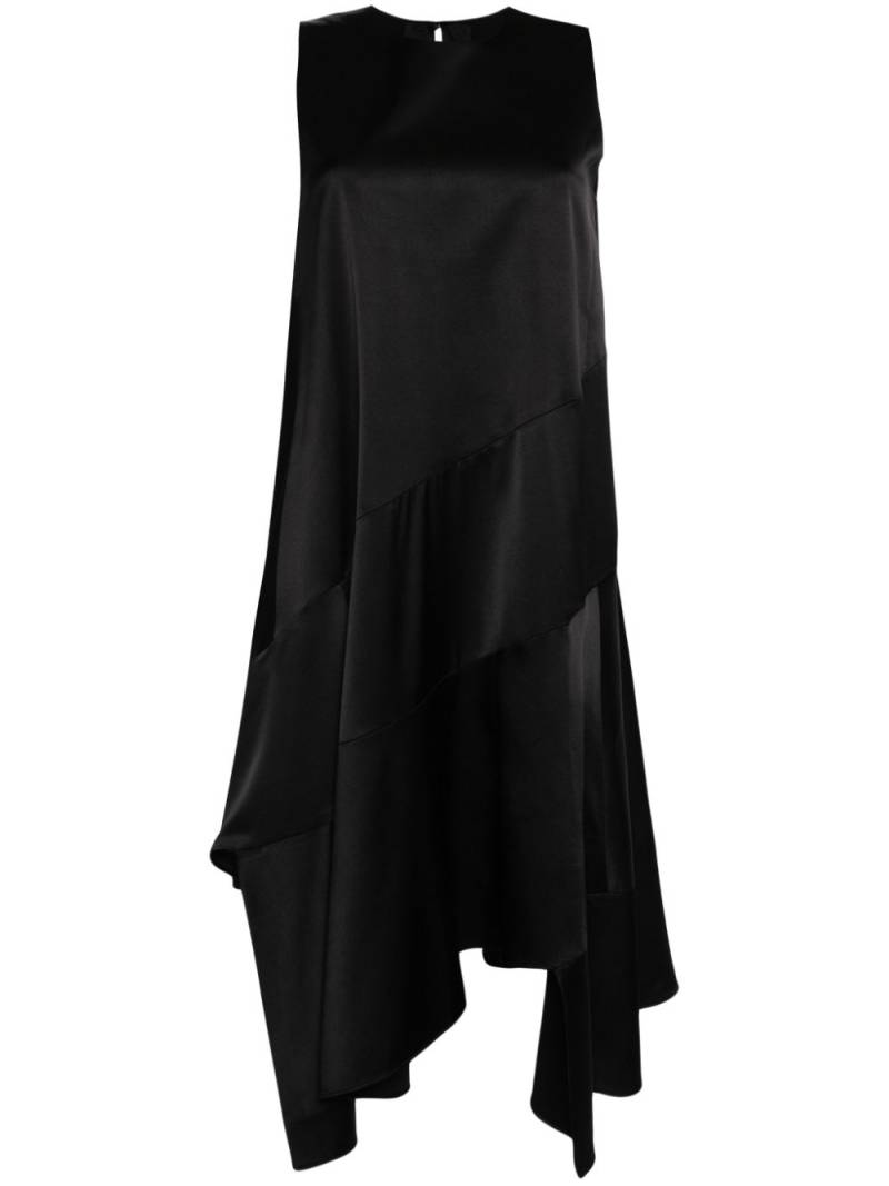 JNBY asymmetric satin midi dress - Black von JNBY