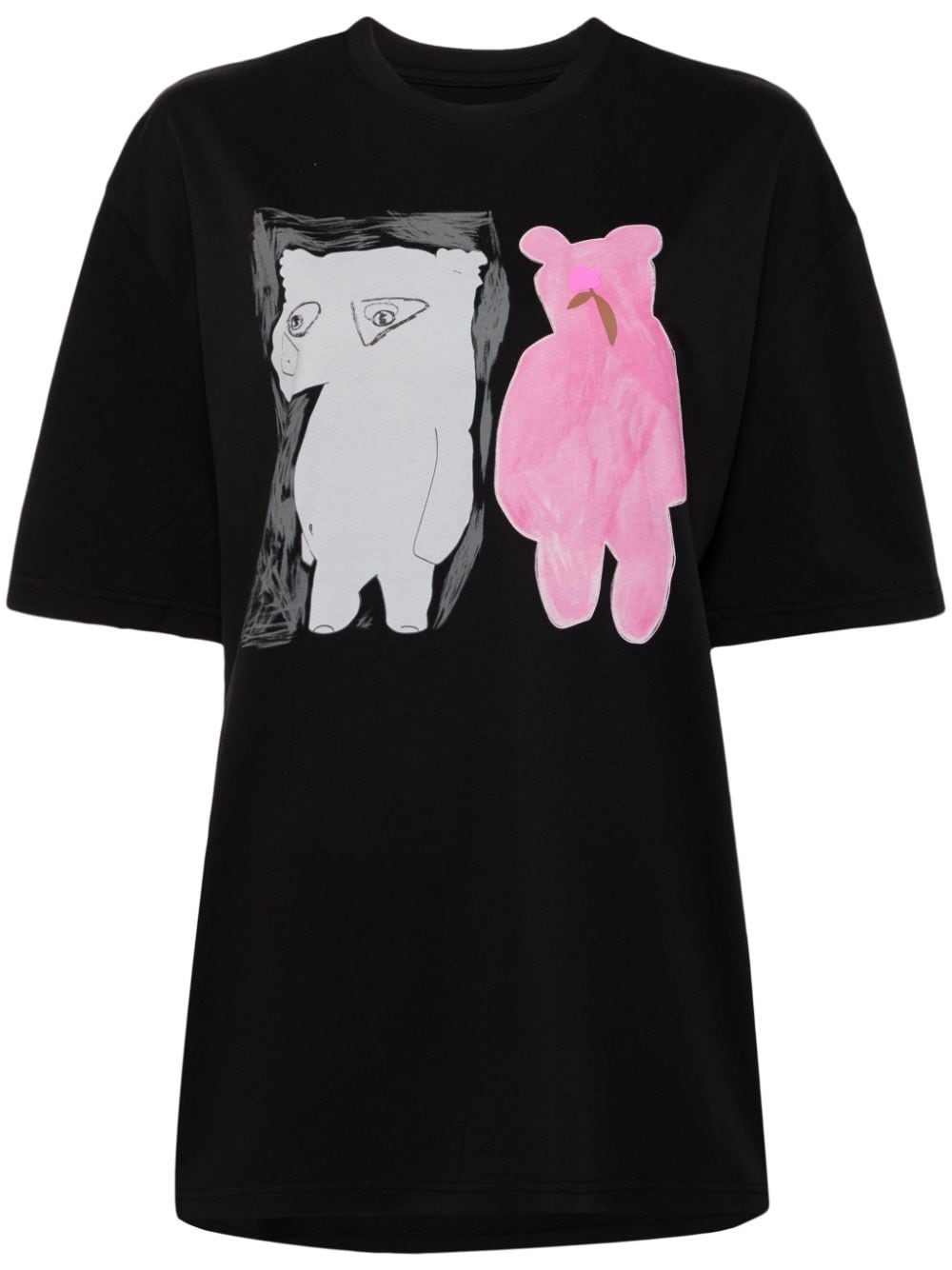 JNBY bear printed short sleeved t-shirt - Black von JNBY