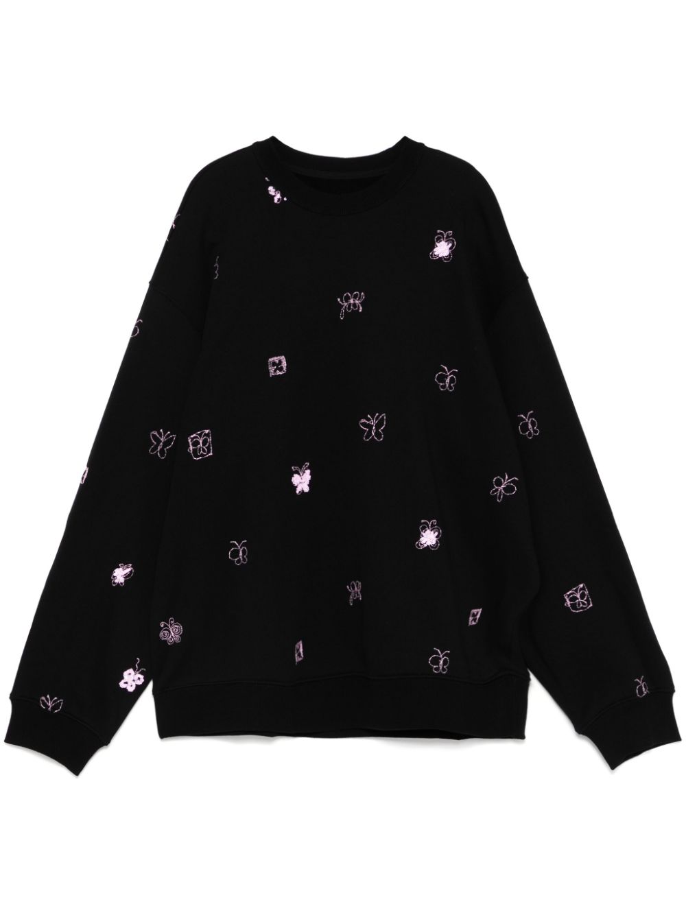 JNBY butterfly pattern sweatshirt - Black von JNBY