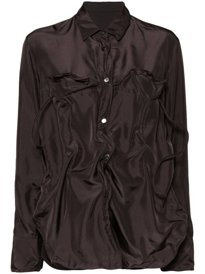 JNBY crease-effect shirt - Brown von JNBY