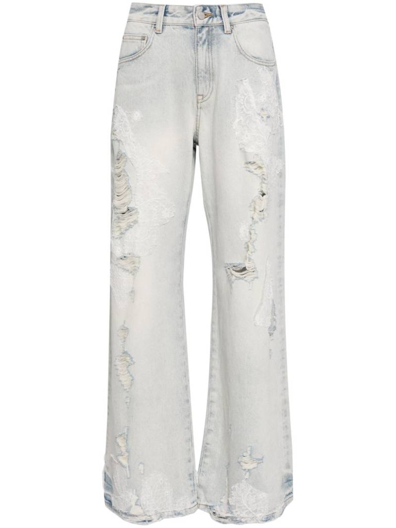 JNBY distressed wide-leg jeans - Blue von JNBY