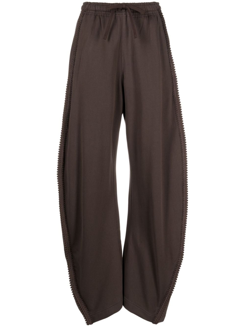 JNBY embroidered-trim cotton track pants - Brown von JNBY