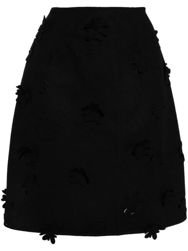 JNBY floral-embellished A-line skirt - Black von JNBY