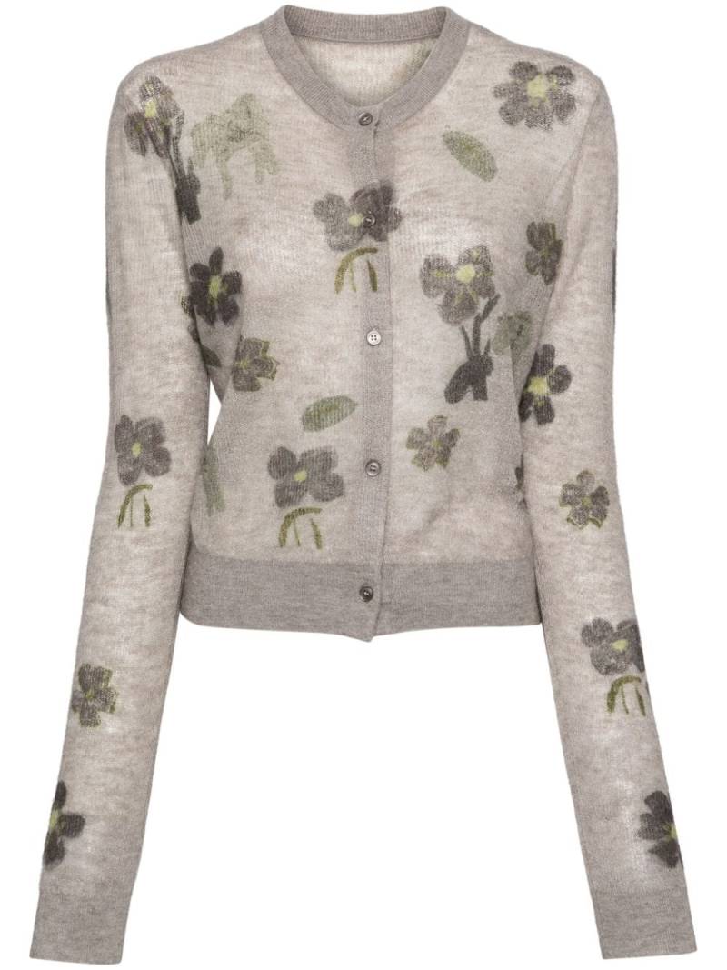 JNBY floral-intarsia cardigan - Neutrals von JNBY