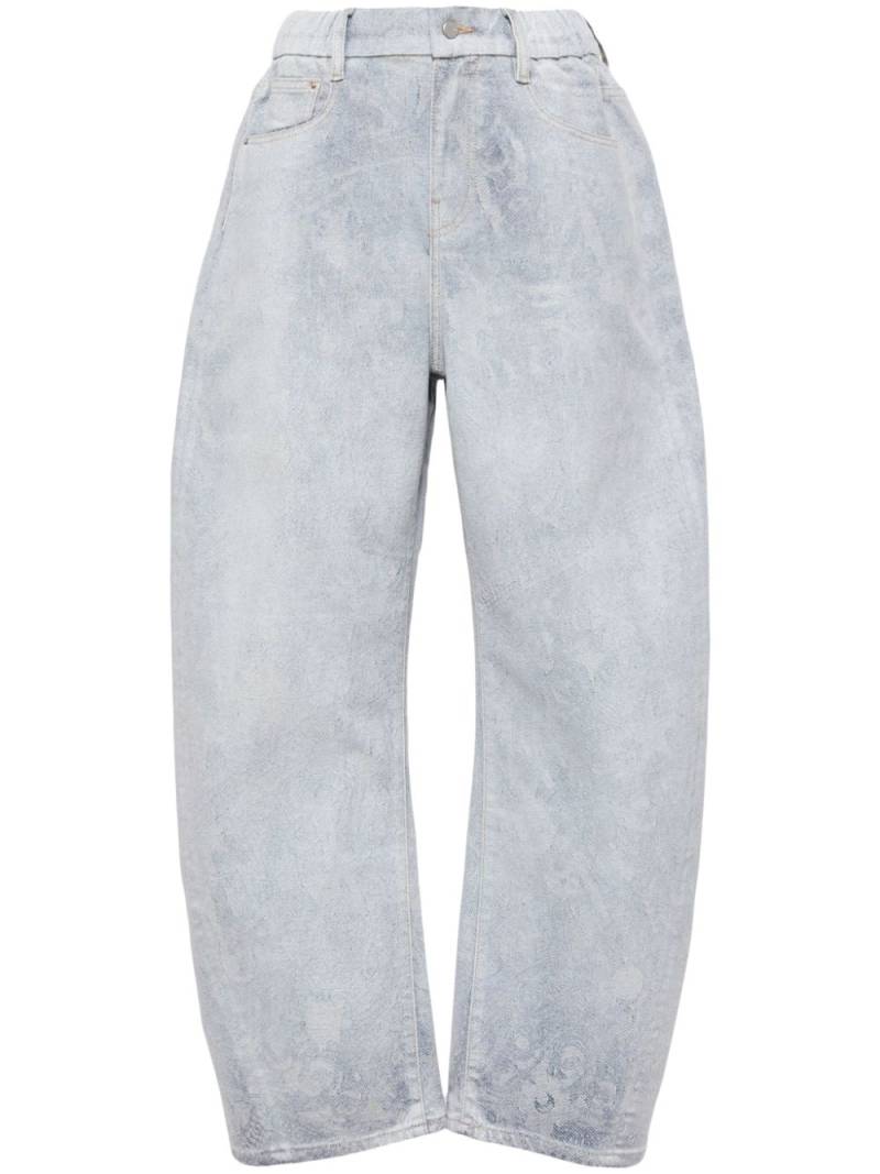 JNBY graphic-print tapered jeans - Blue von JNBY