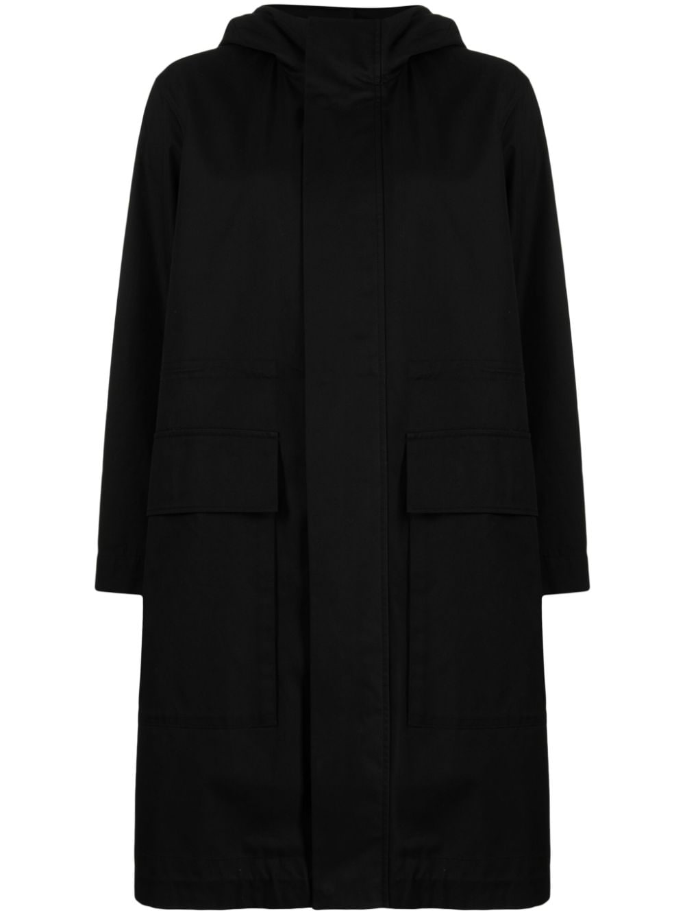 JNBY hooded cotton trench coat - Black von JNBY