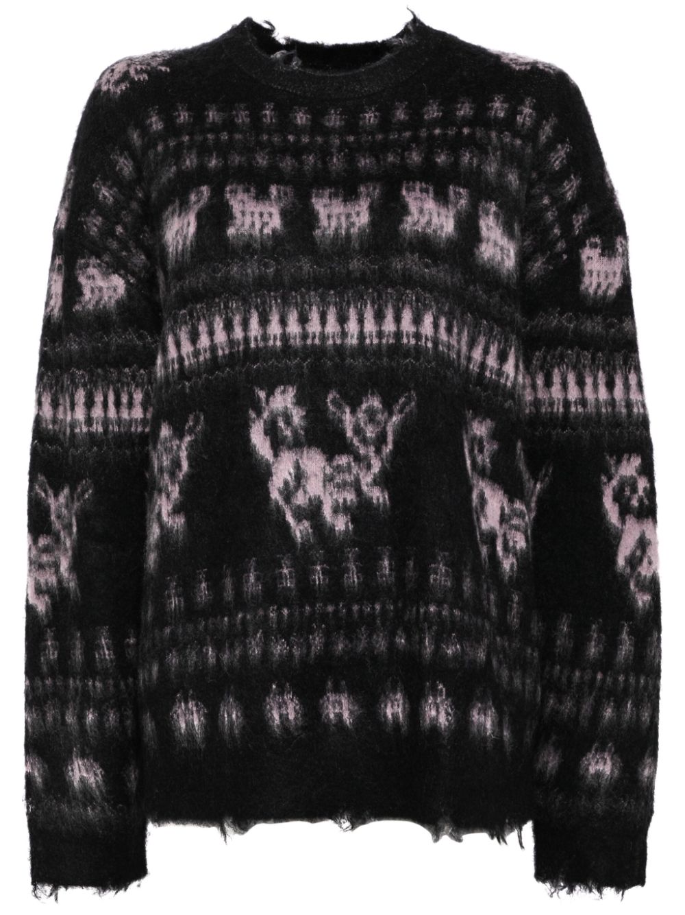 JNBY intarsia-knit long-sleeve sweater - Black von JNBY