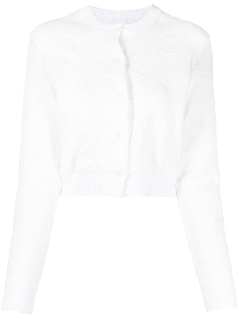 JNBY jacquard cropped cardigan - White von JNBY