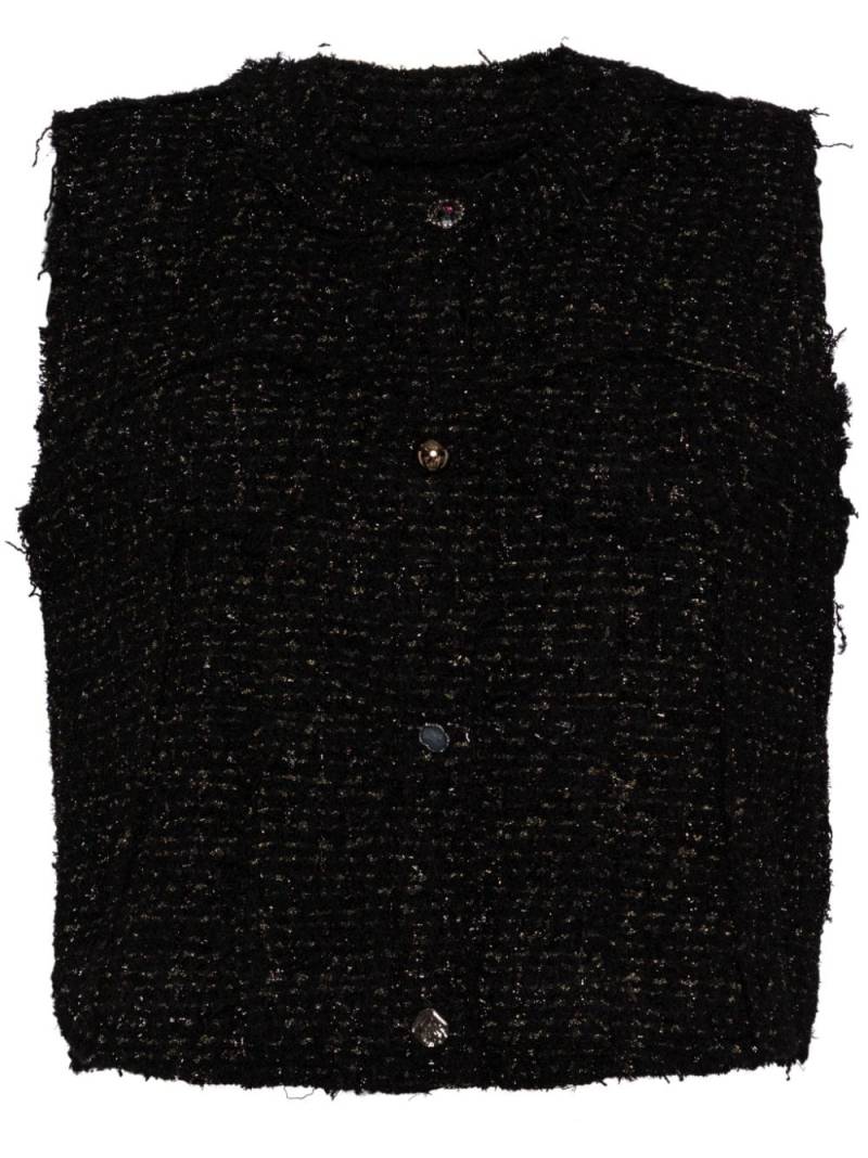 JNBY jacquard cropped vest waistcoat - Black von JNBY