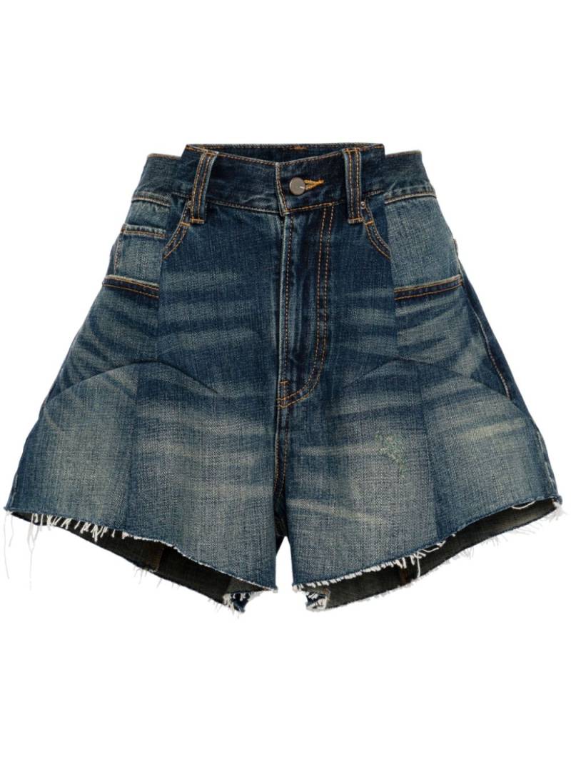 JNBY logo-patch cotton shorts - Blue von JNBY