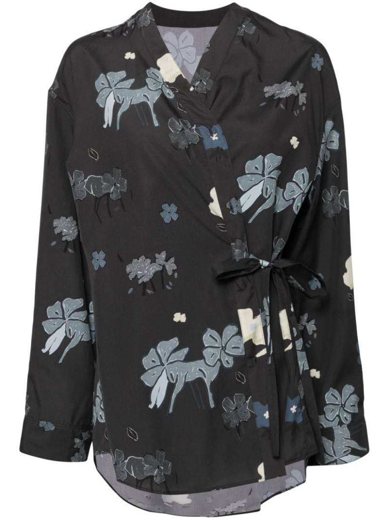 JNBY long sleeves floral shirt - Grey von JNBY