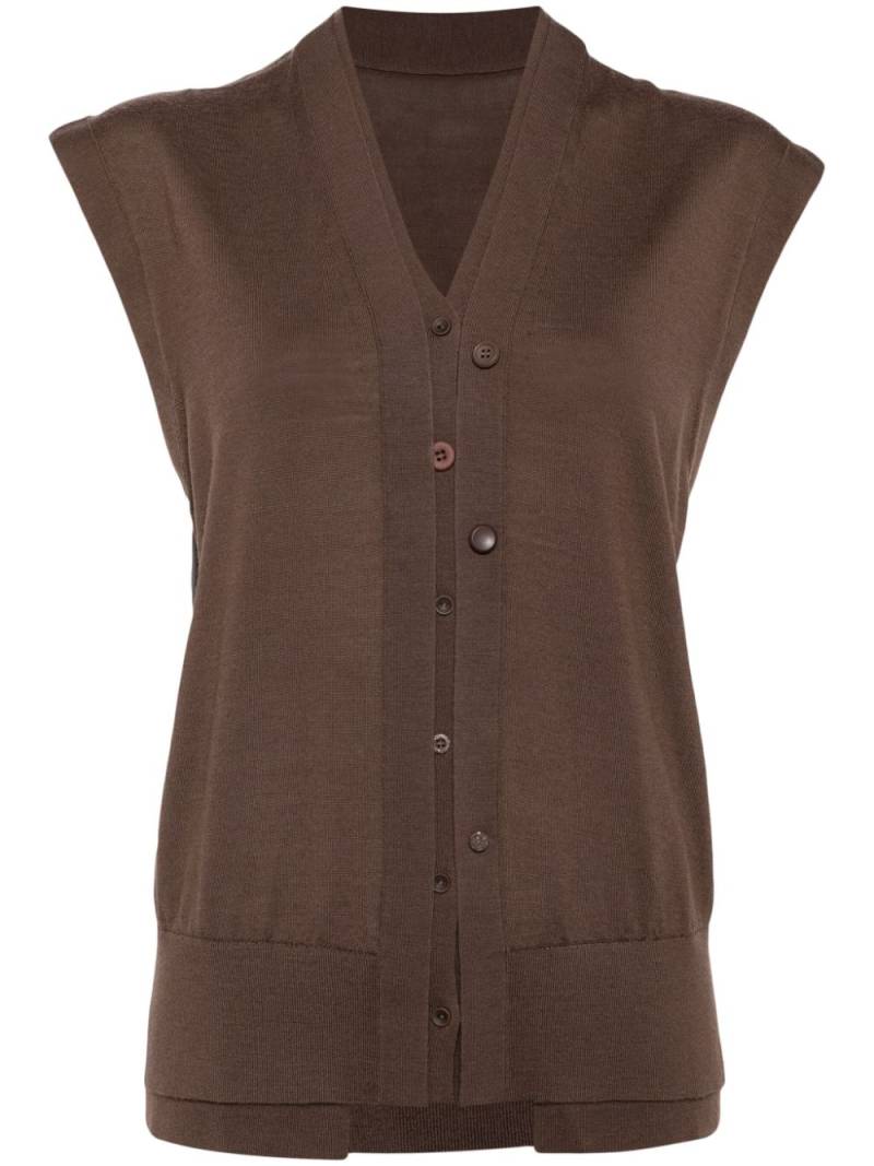 JNBY loose knit vest - Brown von JNBY