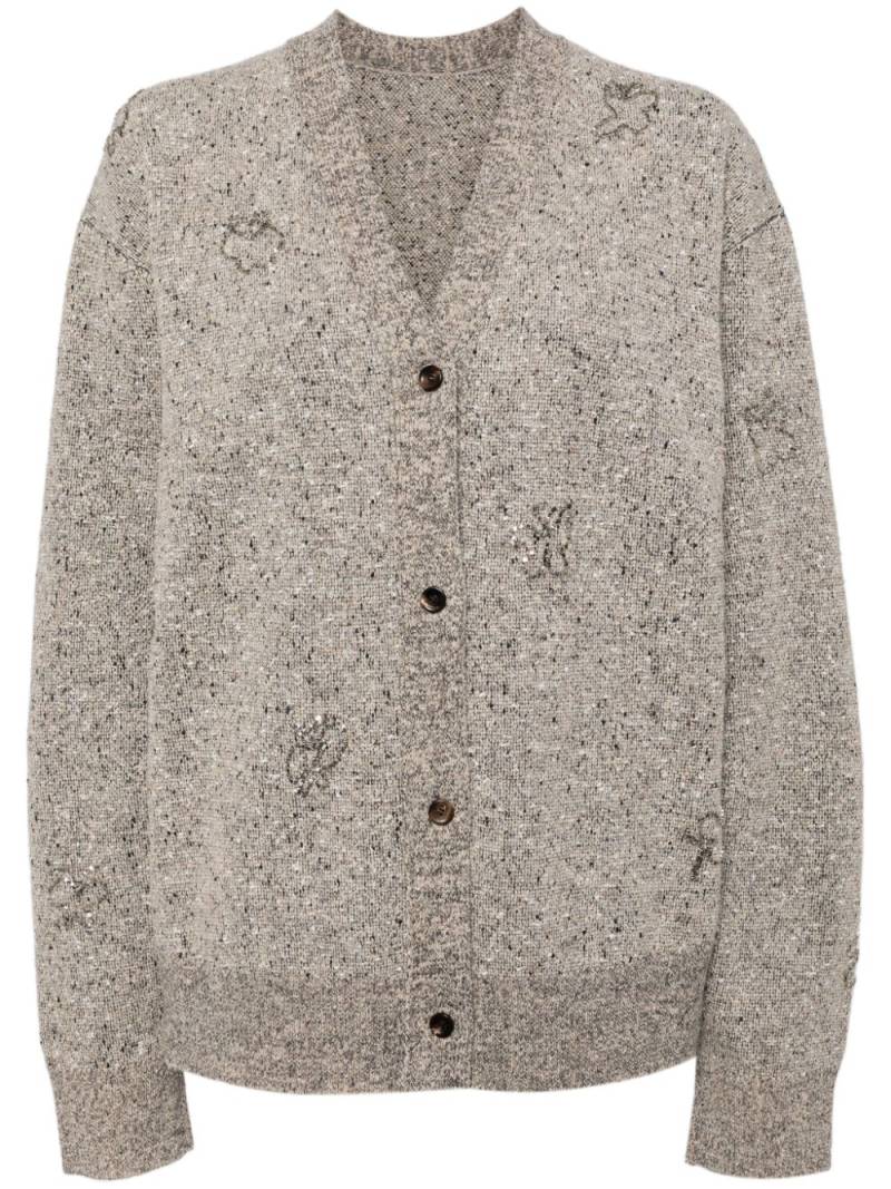 JNBY loose thick mid-length cardigan sweater - Grey von JNBY