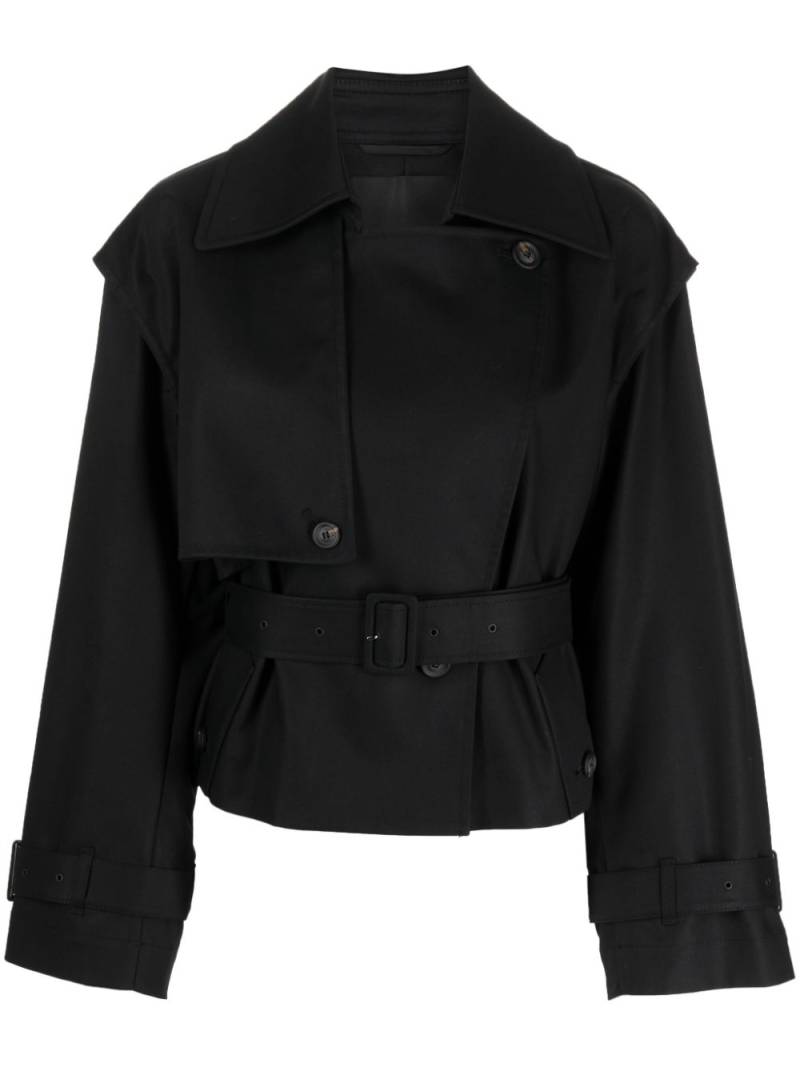 JNBY open-back cropped trench coat - Black von JNBY