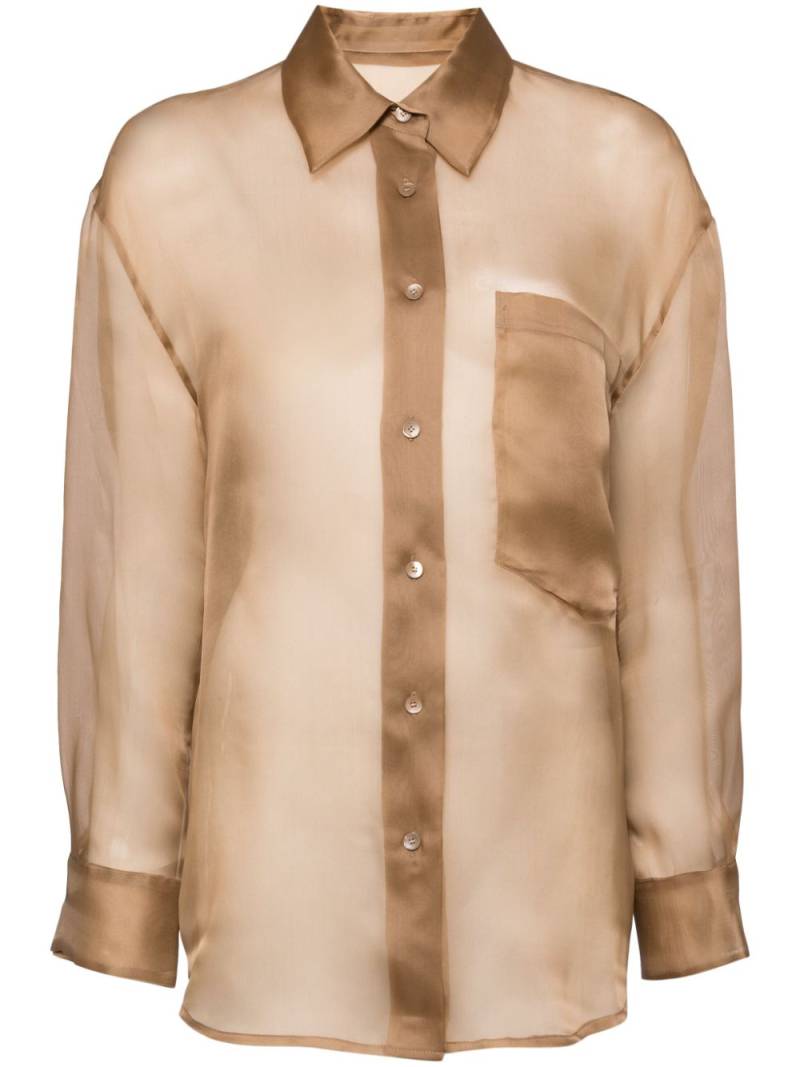 JNBY organza long-sleeved shirt - Brown von JNBY