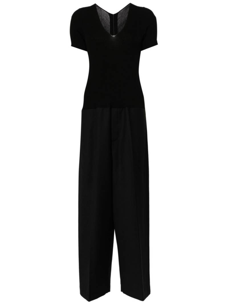 JNBY patchwork wool jumpsuit - Black von JNBY