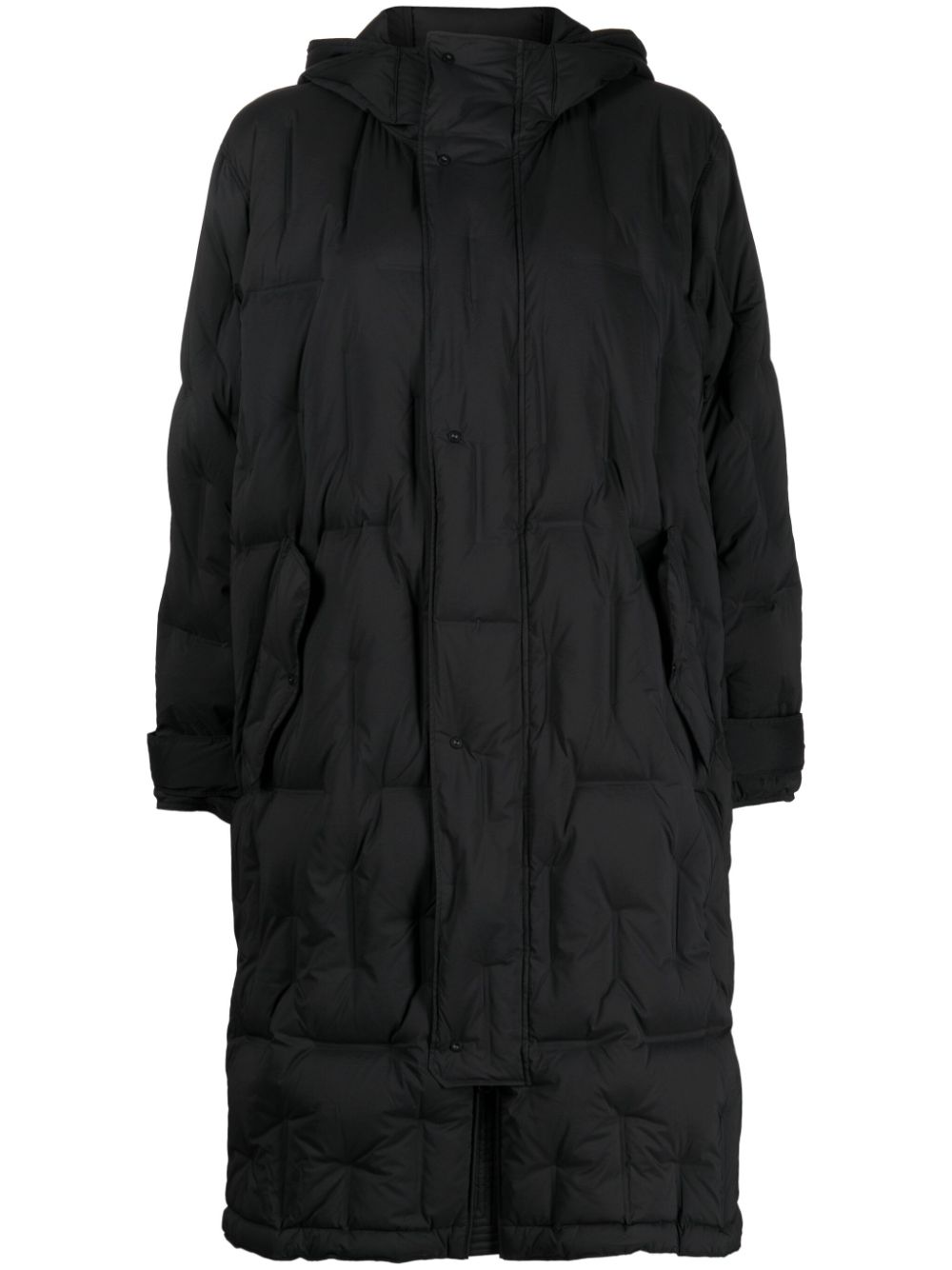 JNBY pleat-detail hooded puffer coat - Black von JNBY