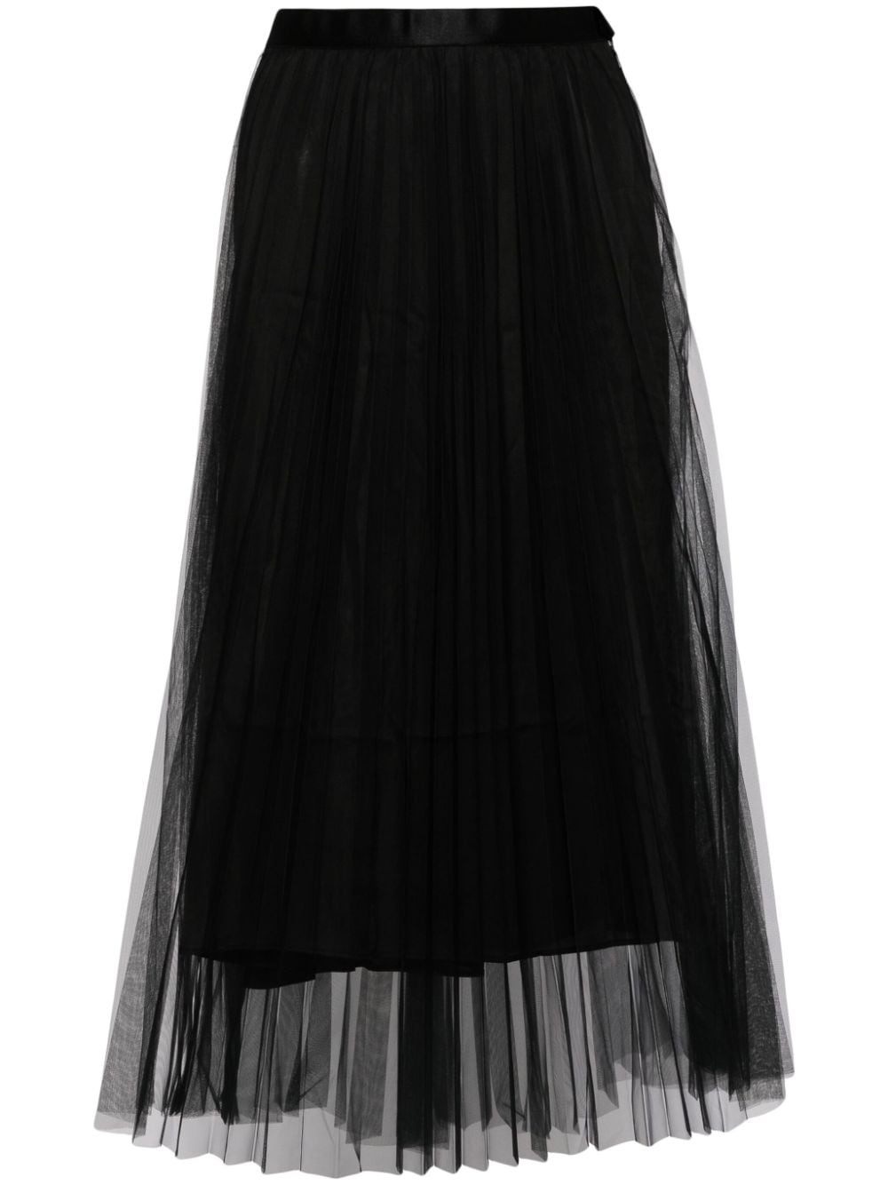 JNBY plissé A-cut skirt - Black von JNBY