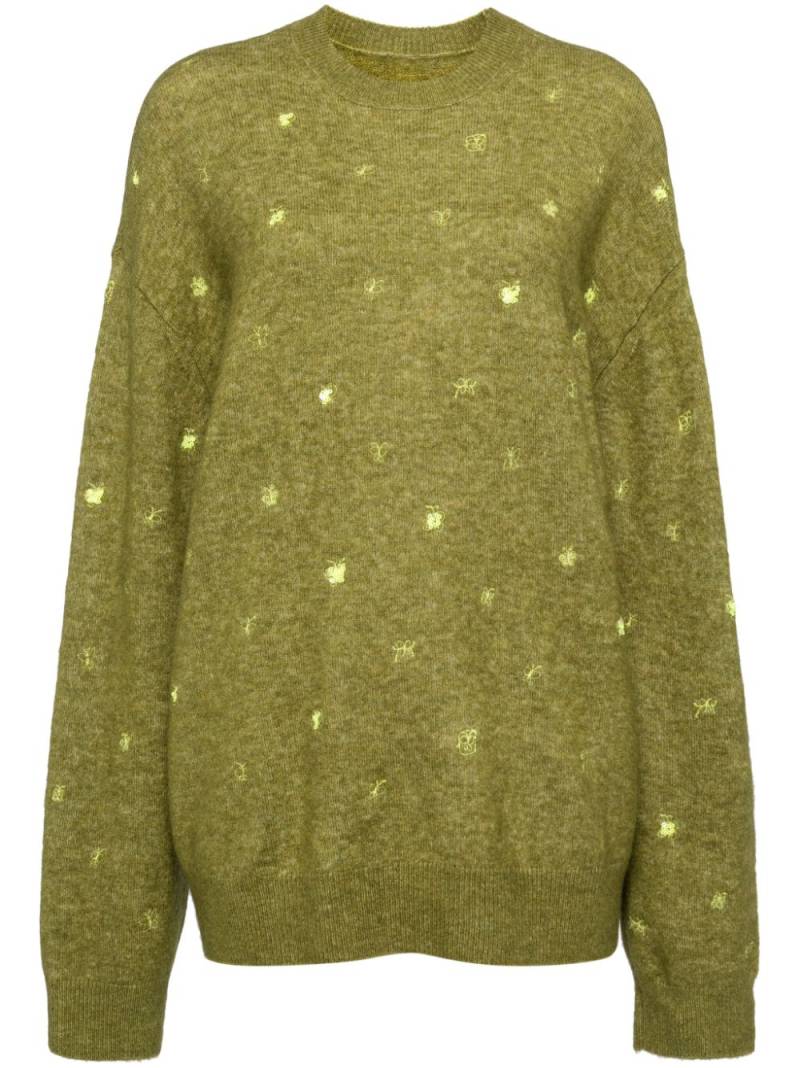 JNBY sequined butterfly-embroidered jumper - Green von JNBY