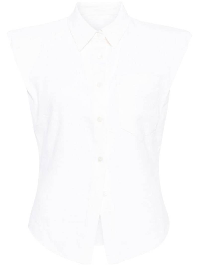 JNBY shoulder-pad linen shirt - White von JNBY