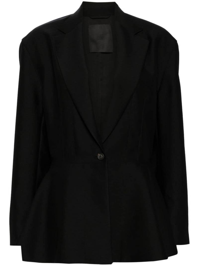 JNBY single-breasted peplum blazer - Black von JNBY