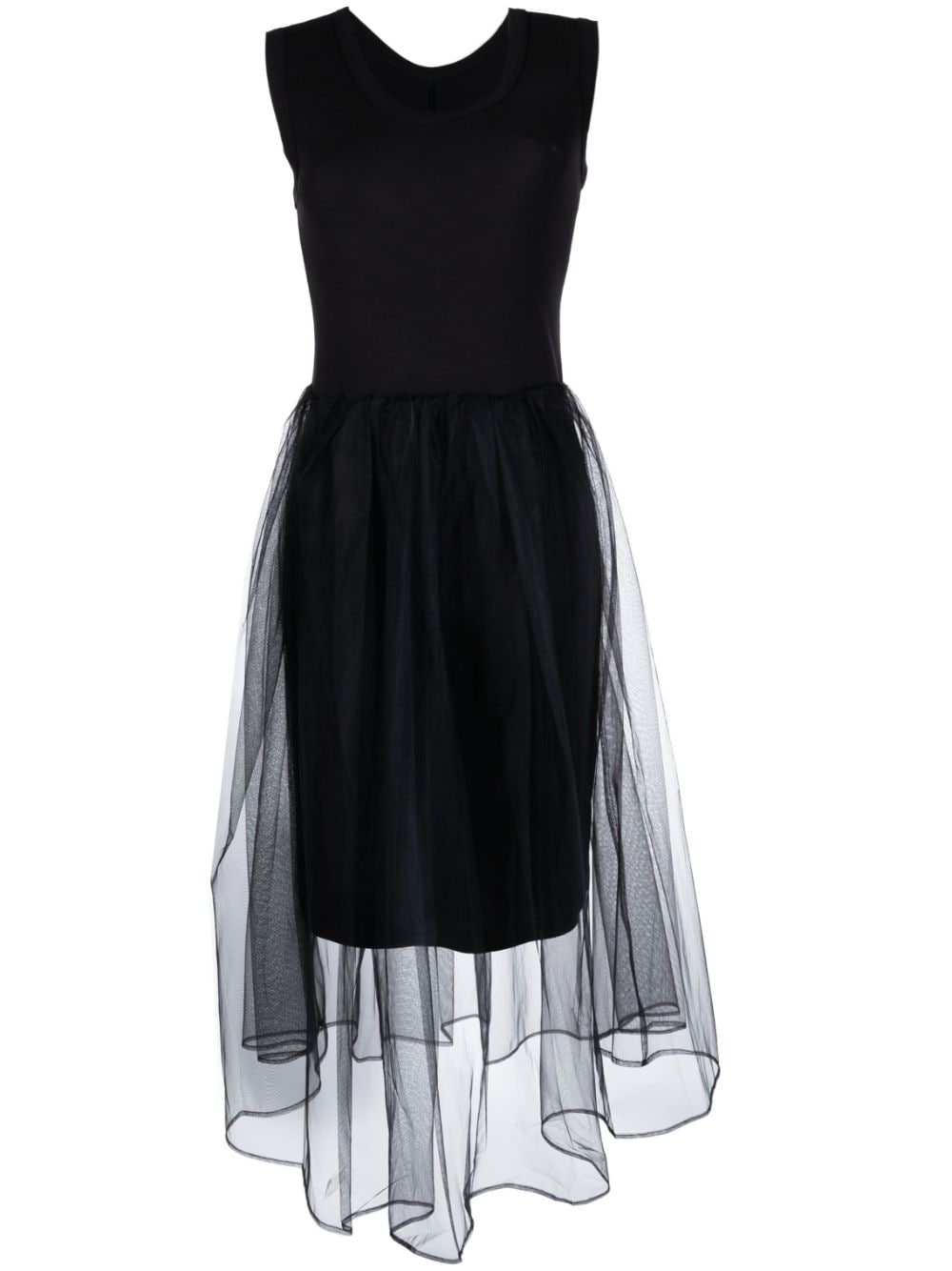 JNBY sleeveless tulle-panel dress - Black von JNBY