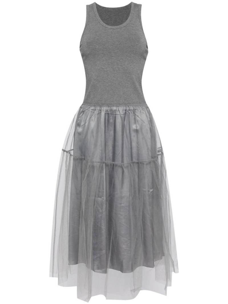 JNBY tulle-inserts midi dress - Grey von JNBY