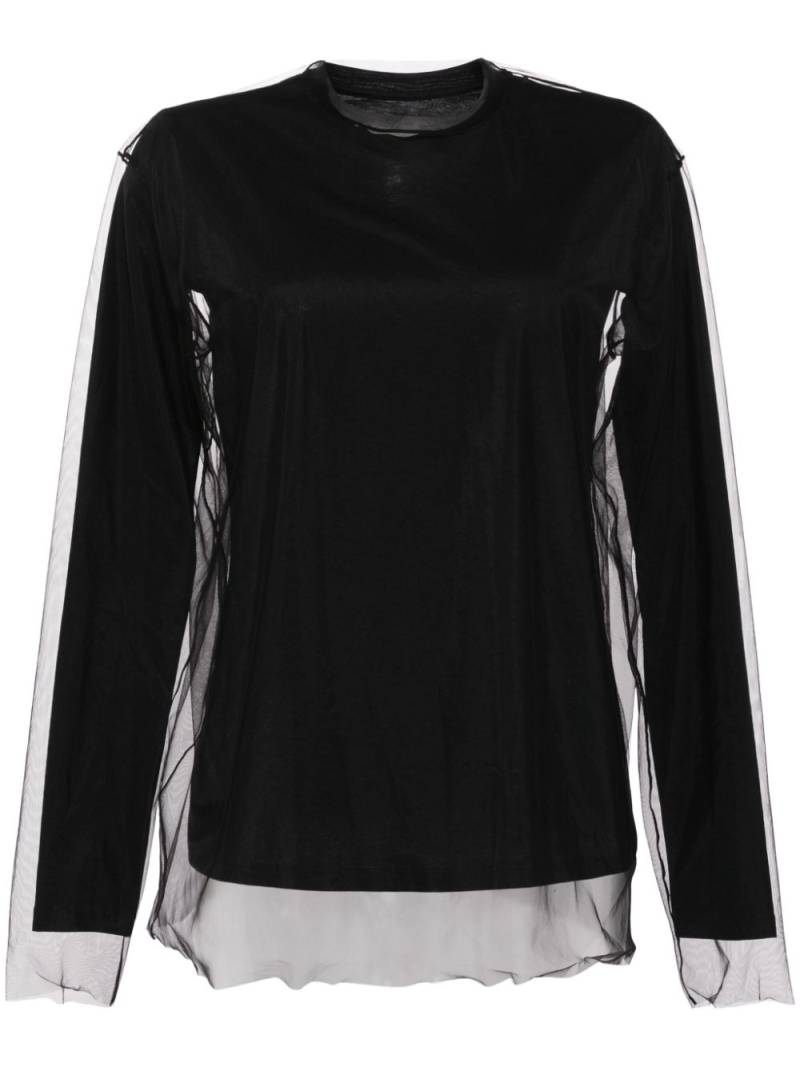 JNBY tulle long sleeves t-shirt - Black von JNBY