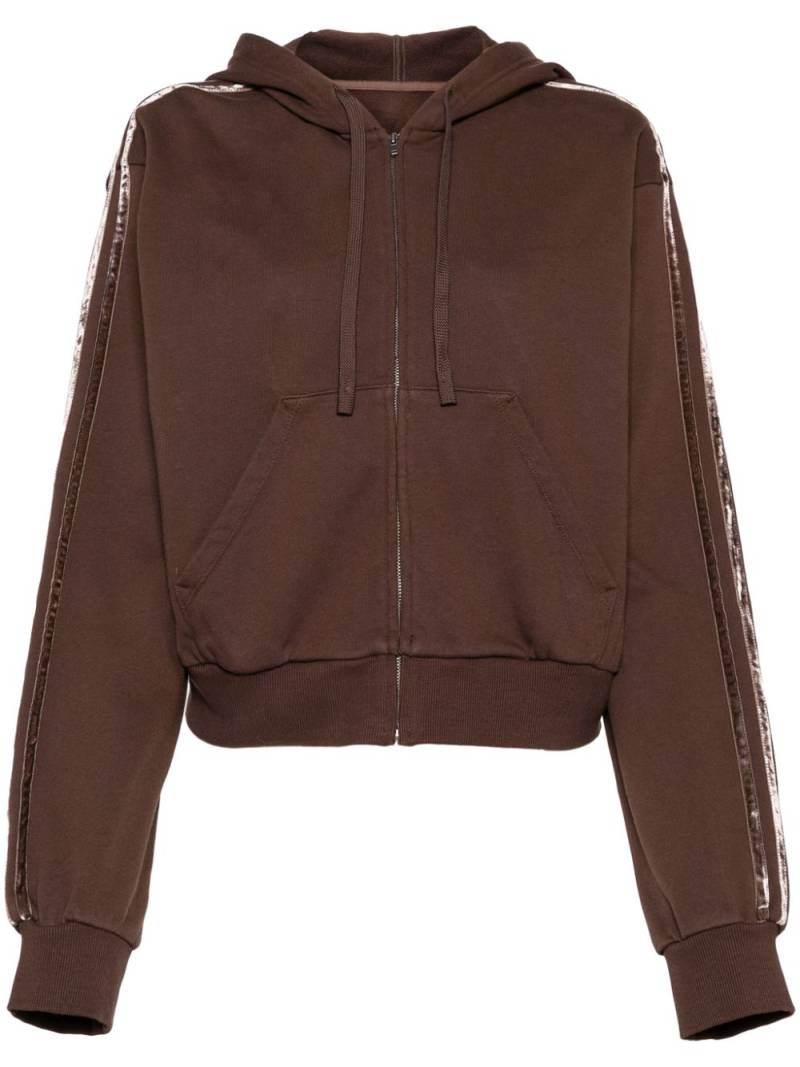 JNBY velvet trim zip-up sweatshirt - Brown von JNBY