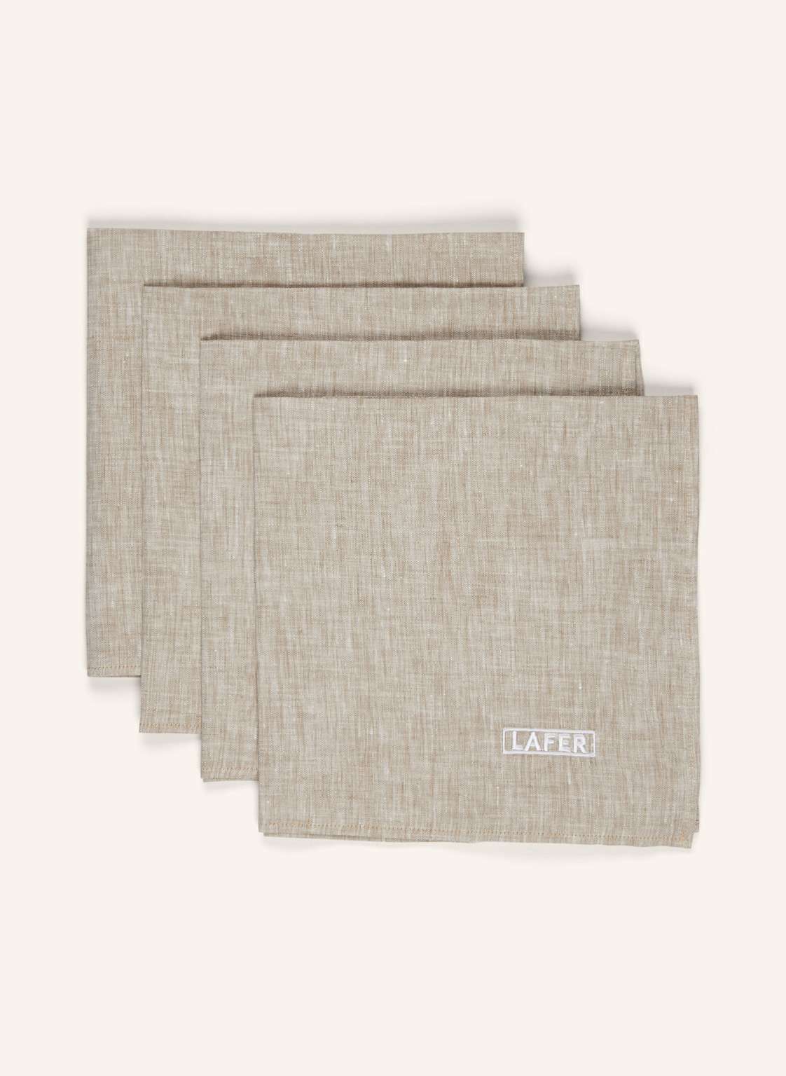 Johann Lafer Edition 4er-Set Stoffservietten Aus Leinen beige von JOHANN LAFER EDITION